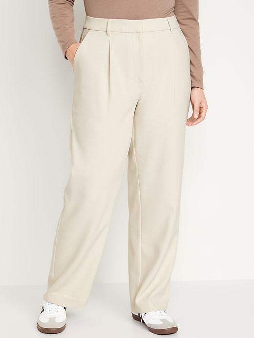 Extra High-Waisted Taylor Wide-Leg Trouser Pants Product Image