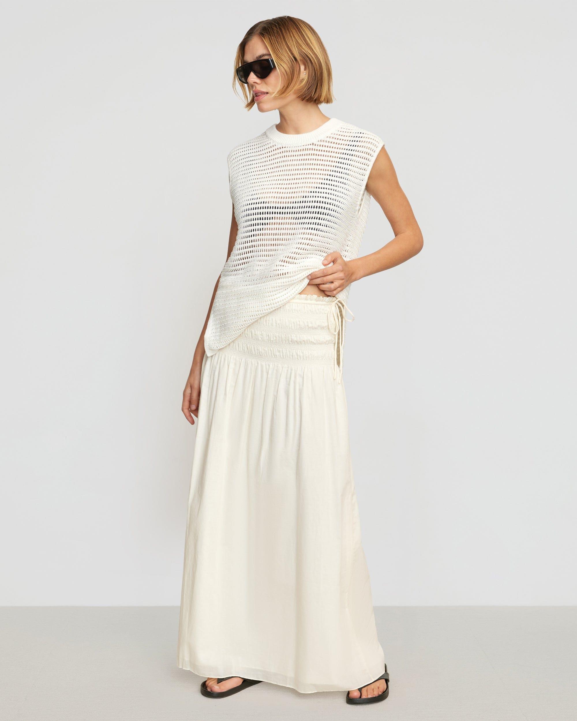 Adé Smocked-Waist Maxi Skirt Product Image