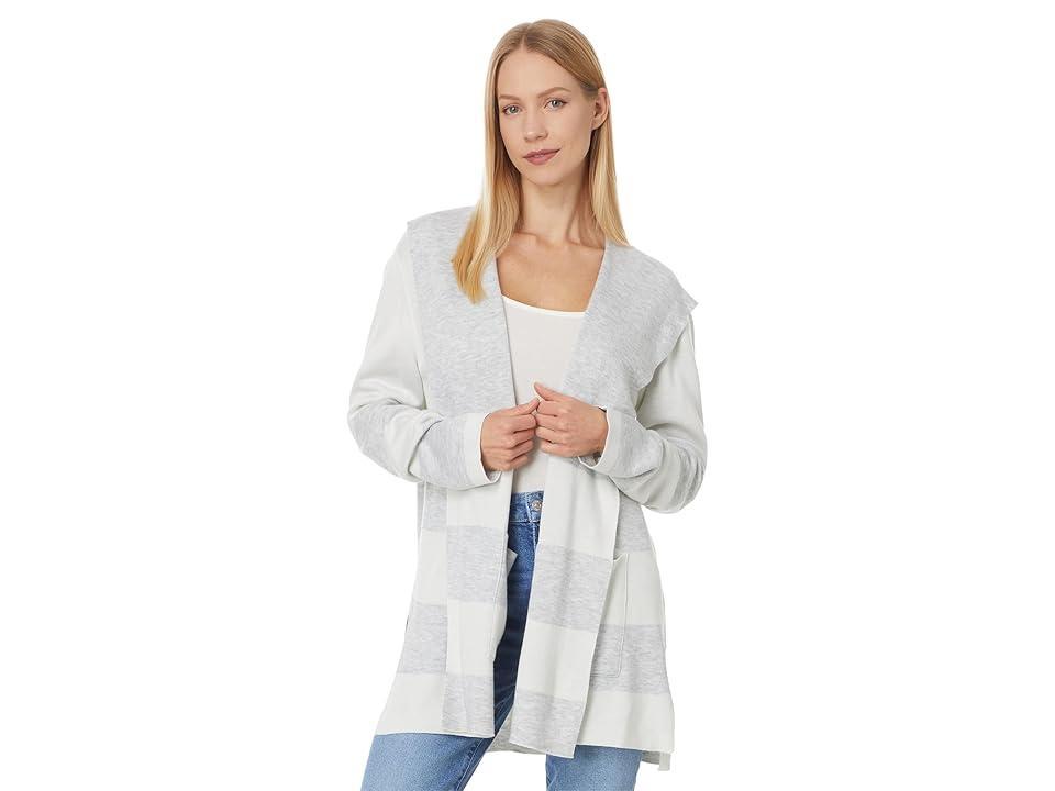 Splendid Syndey Stripe Cardigan (Pale Oak/Ice Heather Grey) Women's Sweater Product Image