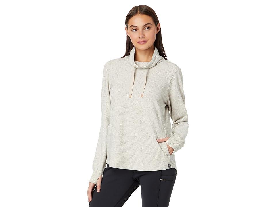 L.L.Bean Petite Cozy Mixed Knits Pullover (Smoky Mauve Heather) Women's Clothing Product Image