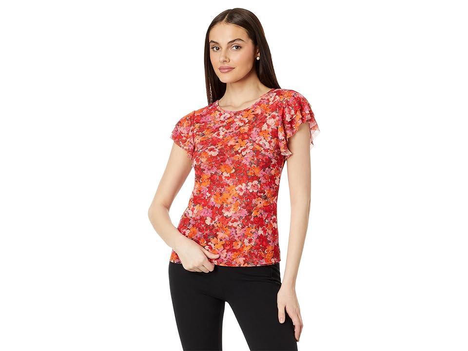 Vince Camuto Floral Print Ruffle Sleeve Top product image