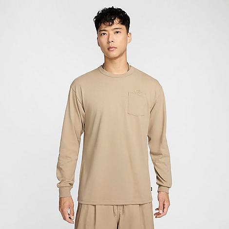 Nike Mens Nike NSW Premium Essential L/S - Mens Olive Aura Product Image