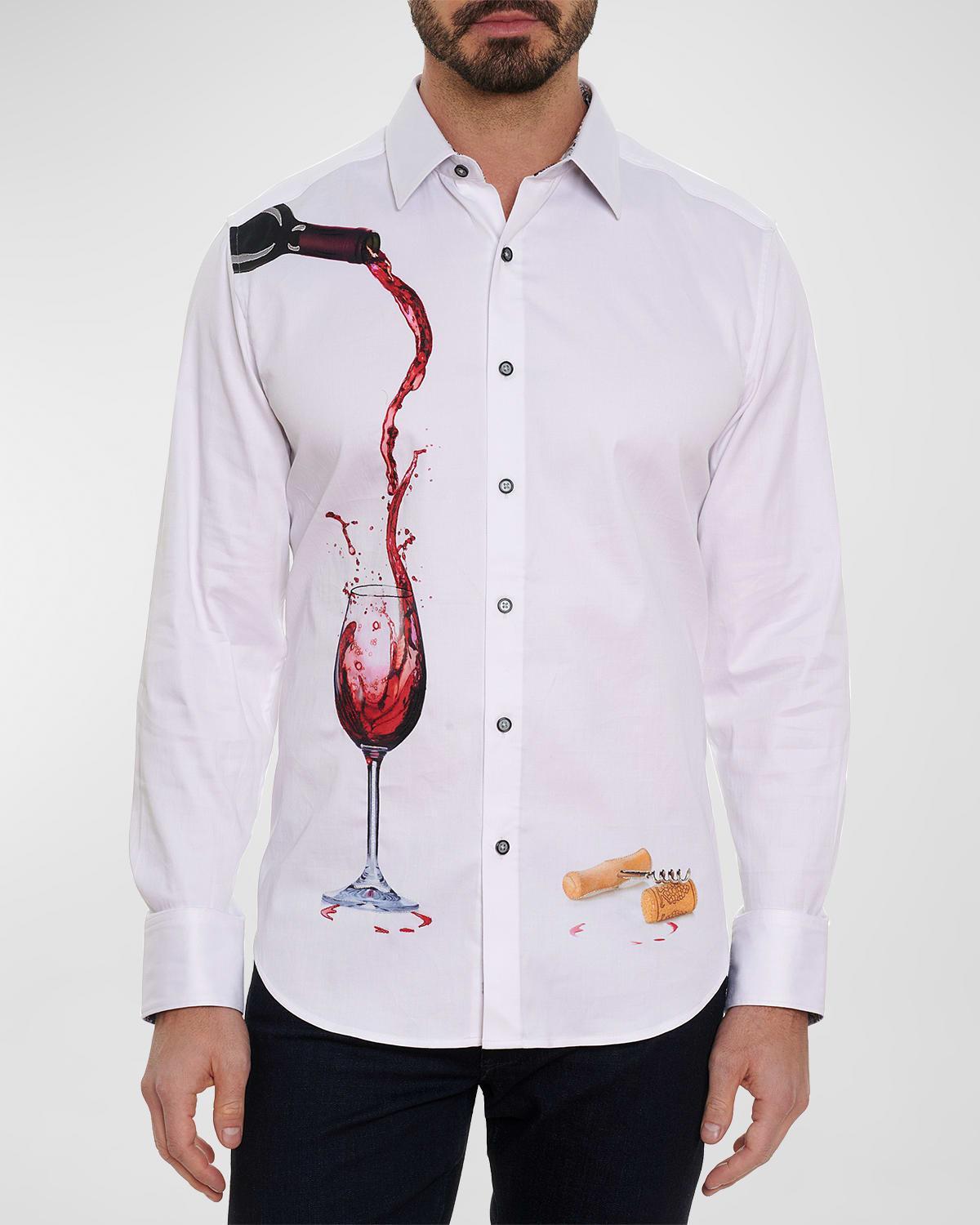 Mens Pinot Noir Stretch Button-Up Product Image