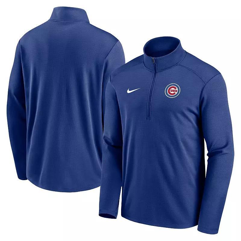 Mens Nike Tampa Bay Rays Agility Pacer Performance Half-Zip Top Blue Product Image