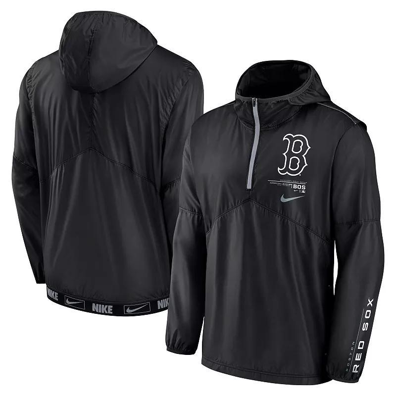 Mens Nike Black Boston Red Sox Night Game Half-Zip Hoodie Product Image