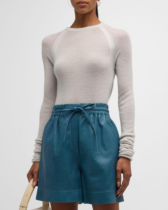 Womens Cashmere Raglan-Sleeve Sweater Product Image