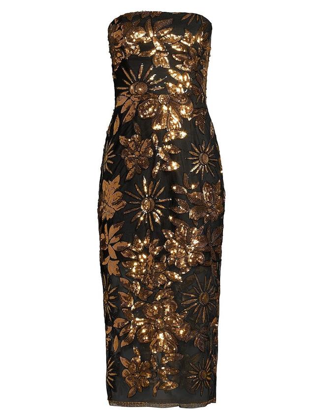 Womens Kait Sequined Strapless Midi-Dress Product Image