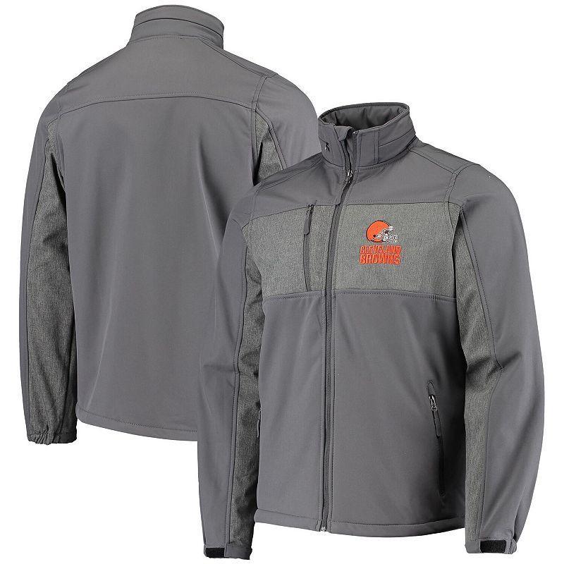 Mens Dunbrooke Graphite Cleveland Browns Circle Zephyr Softshell Full-Zip Jacket Product Image