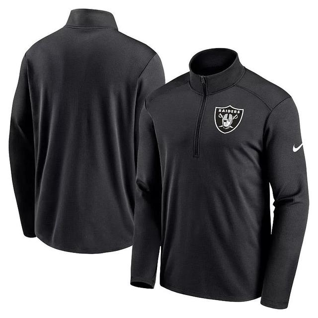 Mens Nike Black Las Vegas Raiders Logo Pacer Performance Half-Zip Jacket Product Image