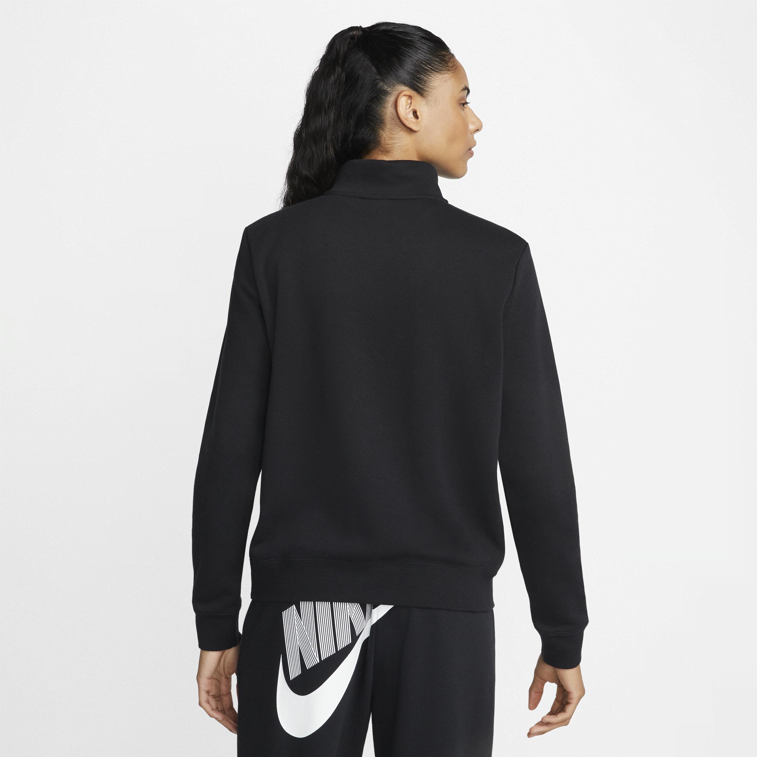 Womens Nike Sportswear Club Fleece Quarter-Zip Sweatshirt Grey Product Image