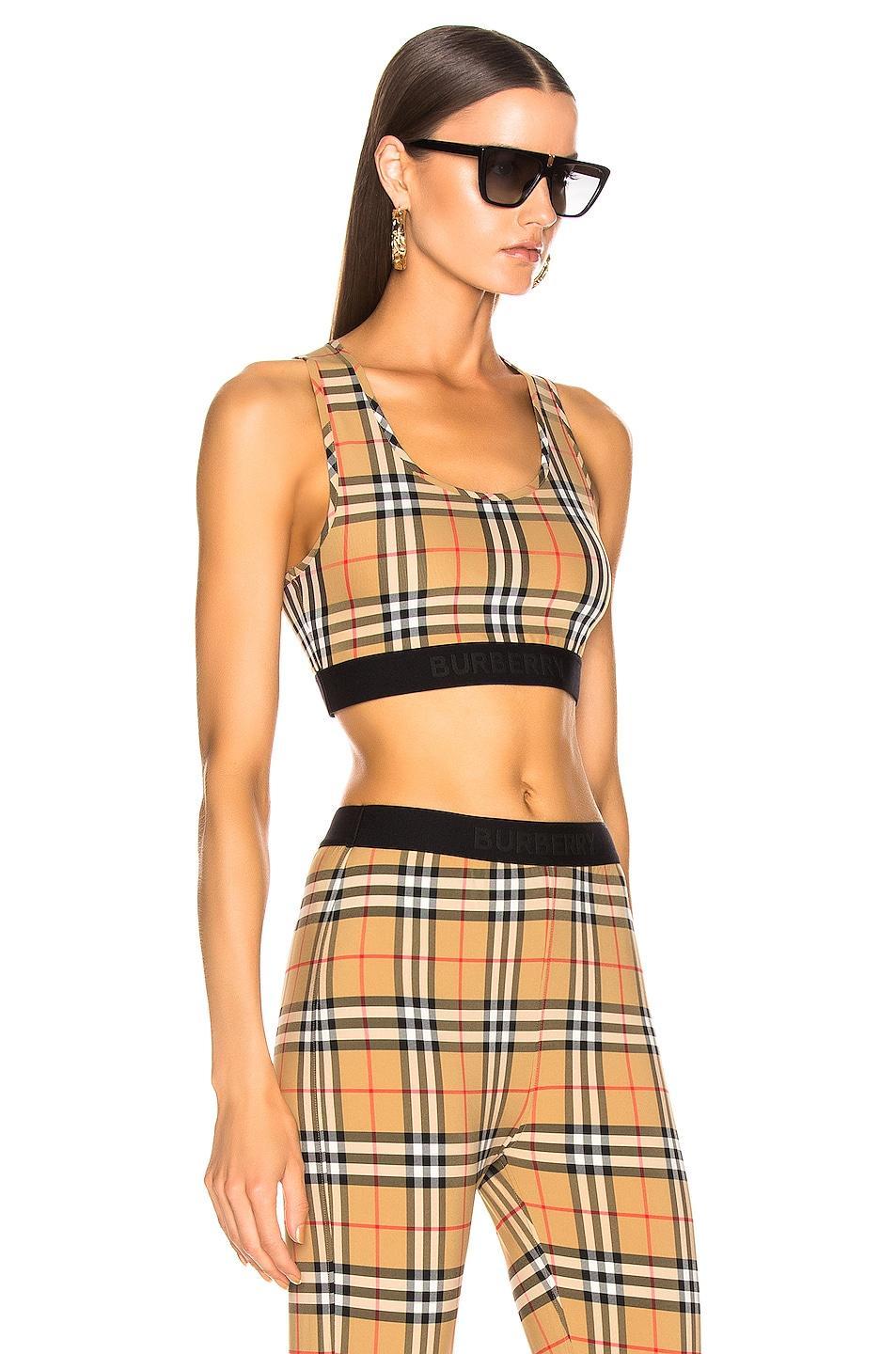 burberry Dalby Check Sports Bra Product Image