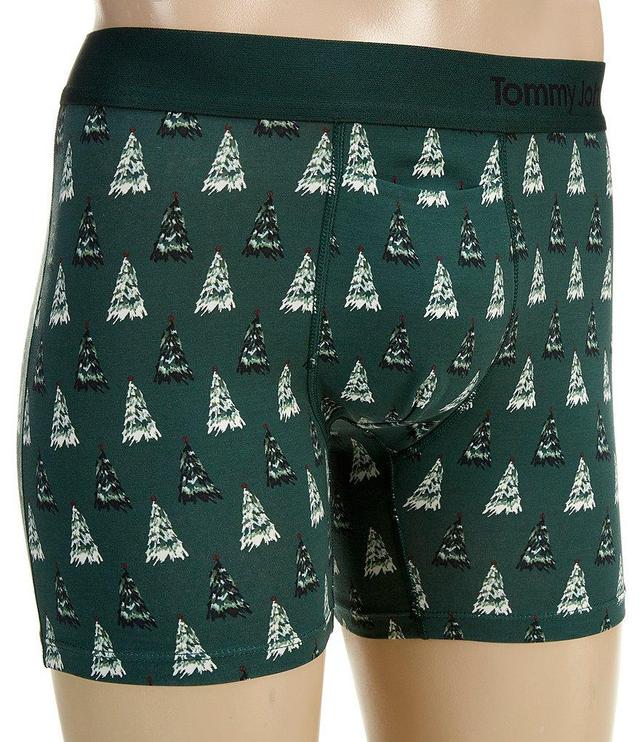 Tommy John Cool Cotton Pine Needle Spruce 4#double; Inseam Printed Trunks Product Image