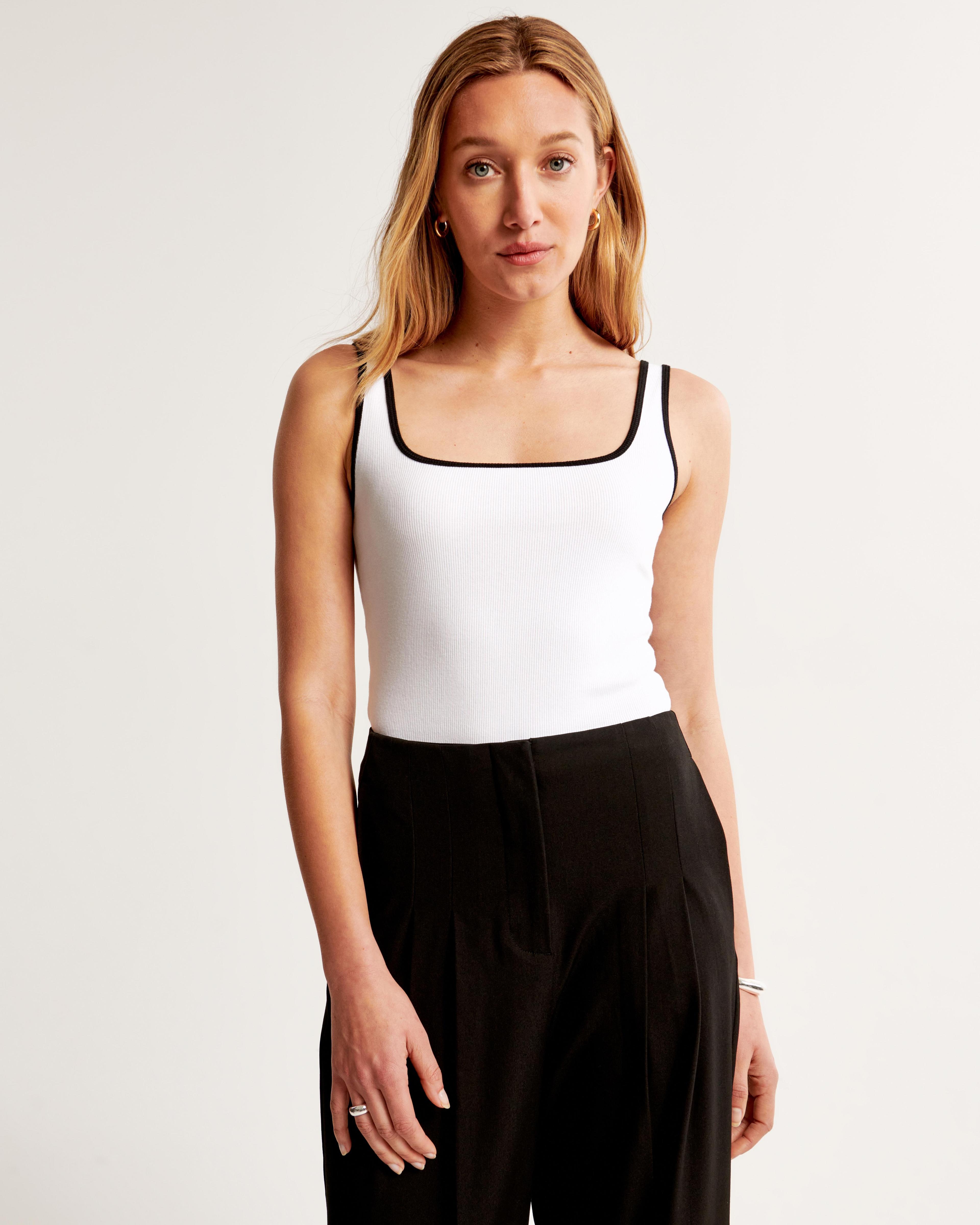 Essential Tuckable Squareneck Rib Tank Product Image