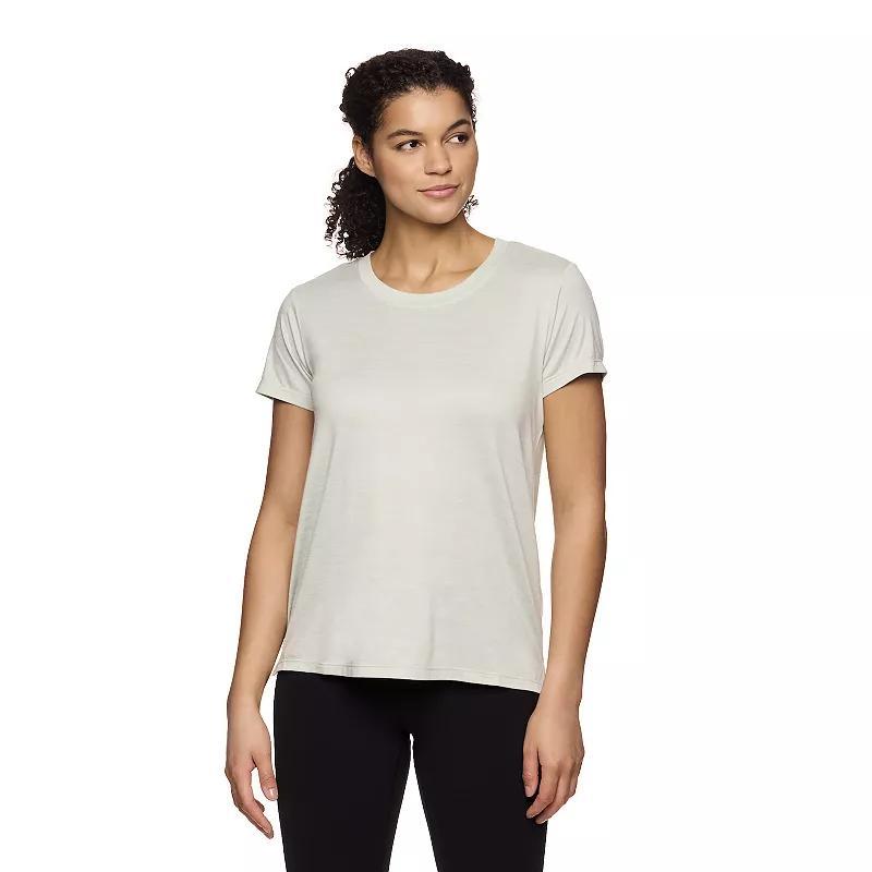 Womens Gaiam Align Marled Short Sleeve Training T-Shirt product image