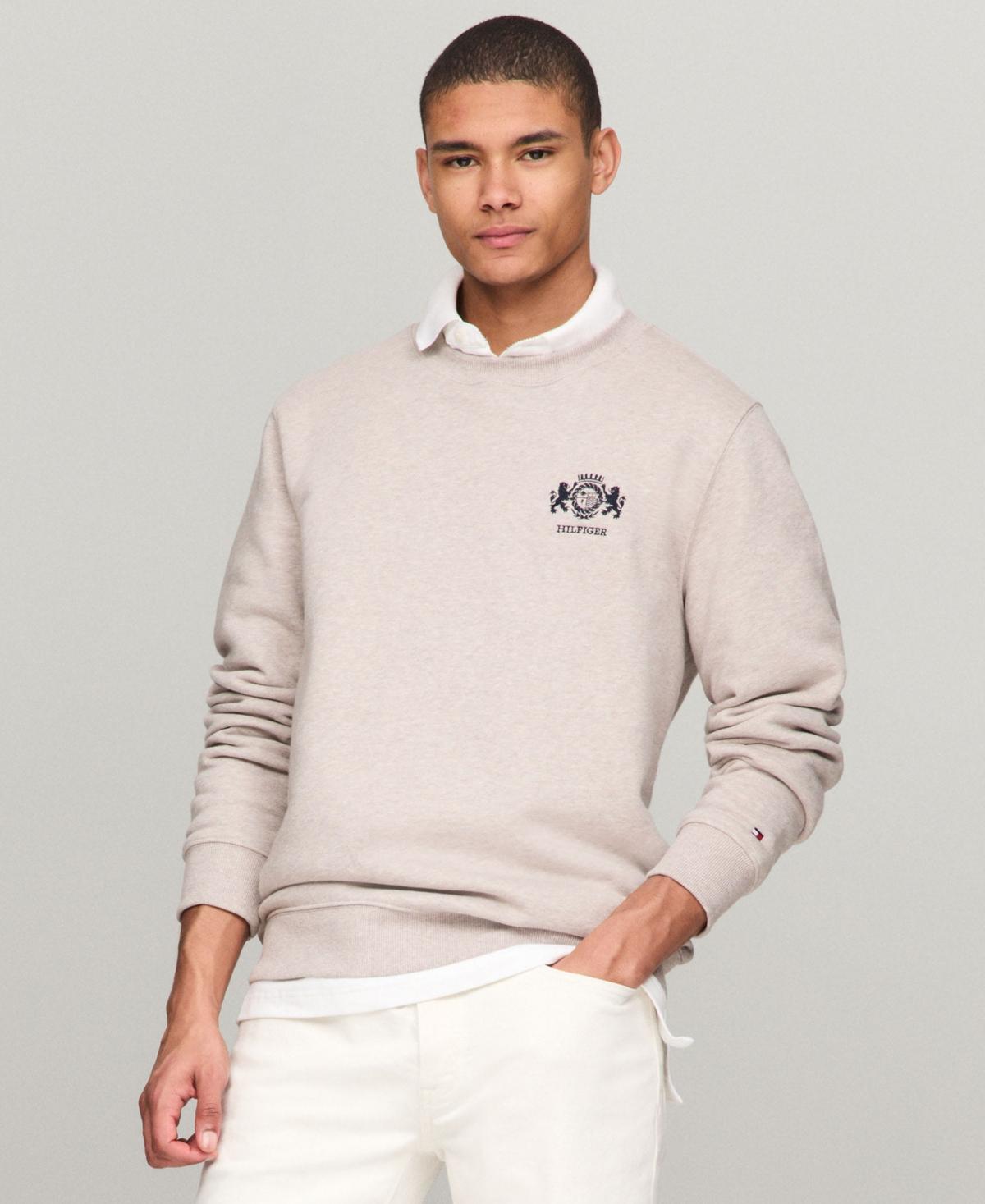 Tommy Hilfiger Mens Long Sleeve Crewneck Embroidered Heritage Crest Sweatshirt Product Image