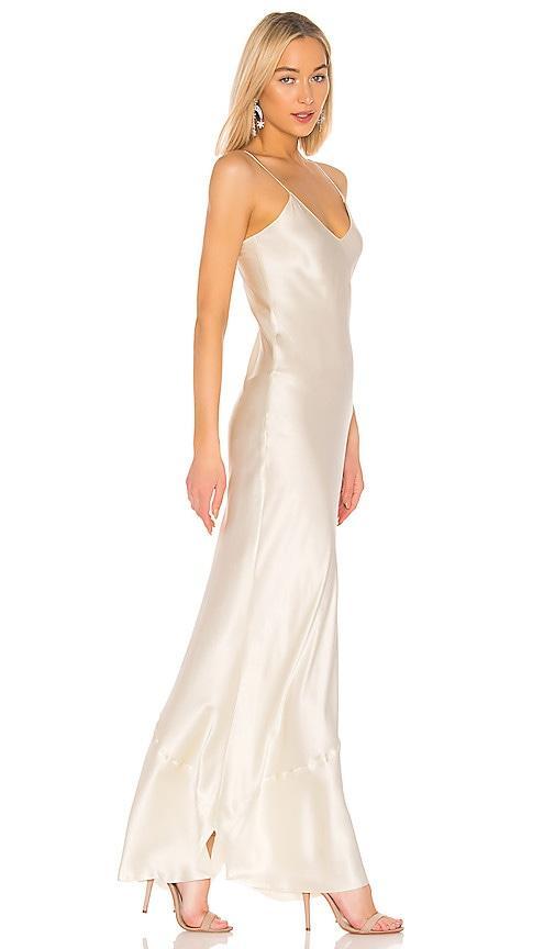 NILI LOTAN Cami Gown in Cream. - size S (also in M) Product Image