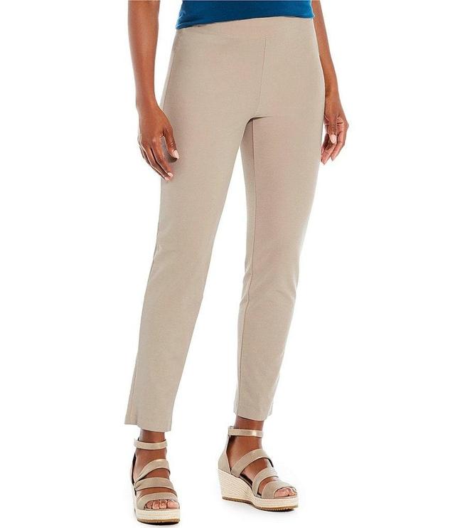 Eileen Fisher Washable Stretch Crepe Pull-On Slim Ankle Pants Product Image