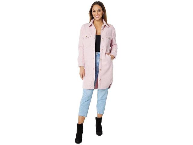 Blank NYC Faux Wool Long Shirt Jacket Women's Clothing Product Image