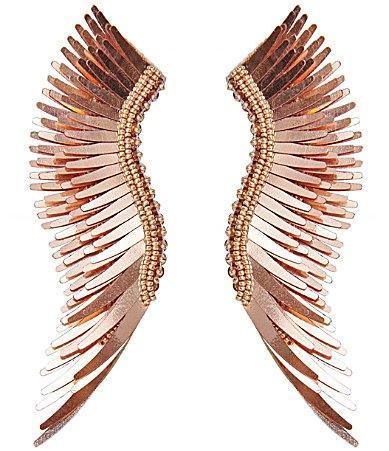 Mignonne Gavigan Madeline Rose Gold Linear Statement Earrings Product Image