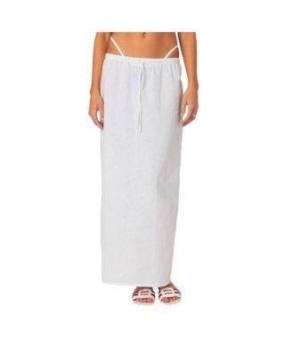 Edikted Womens Rayla Linen Look Maxi Skirt Product Image