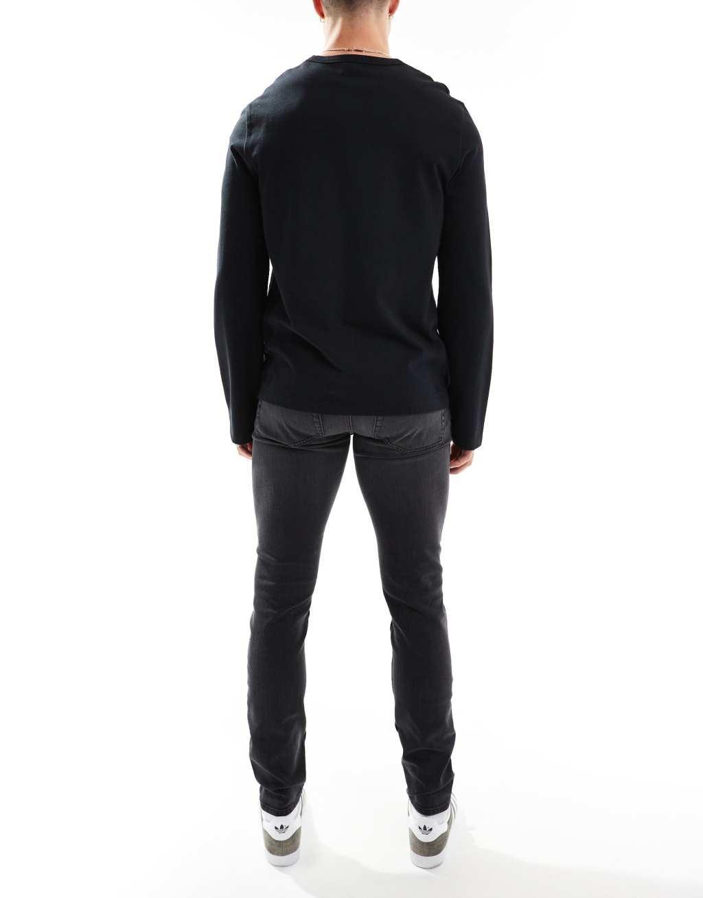 Only & Sons skinny fit jeans in washed black Product Image