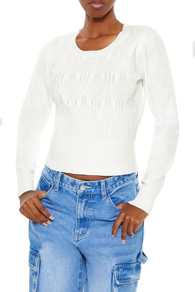 Cropped Lattice Sweater | Forever 21 Product Image