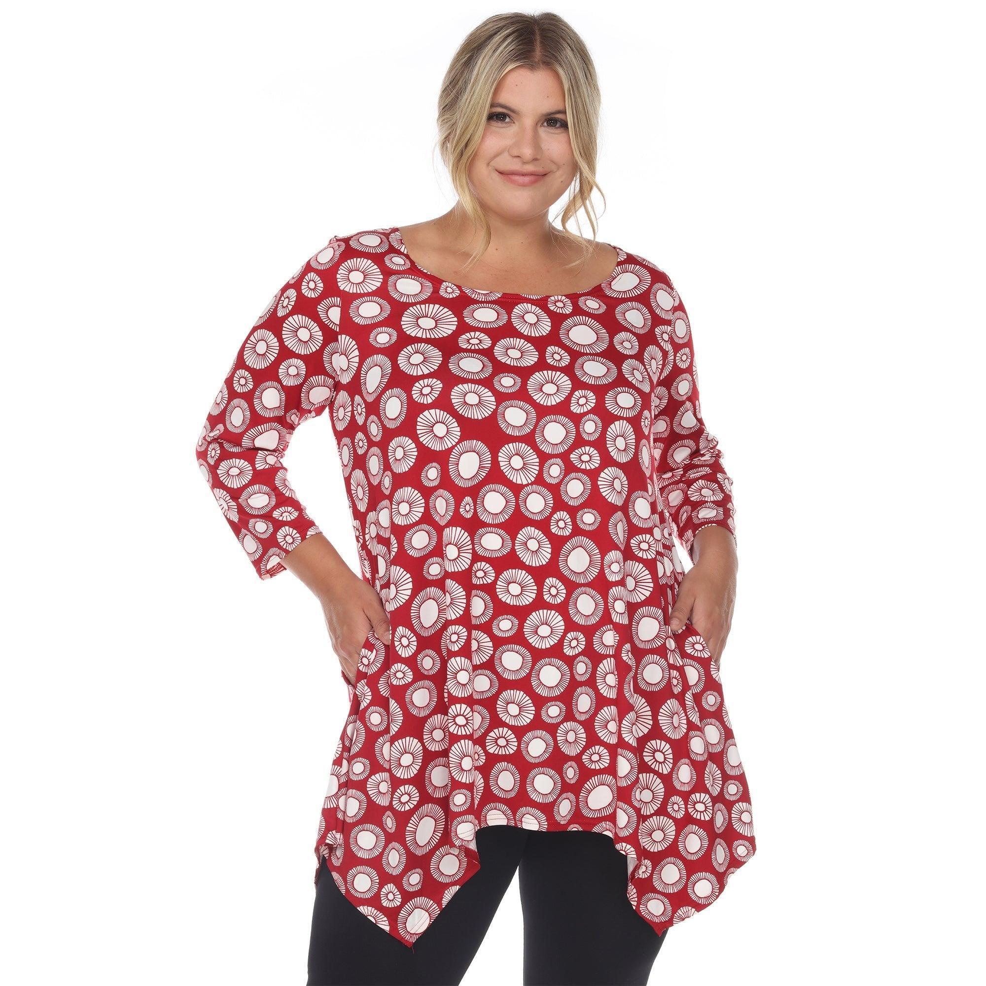 Printed Geometric Circle Tunic Top - Plus Product Image