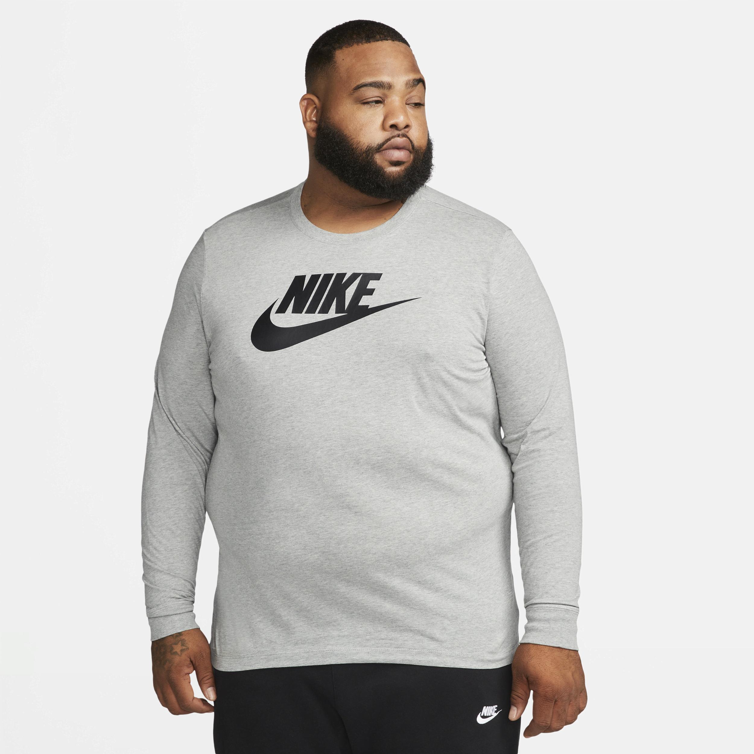 NIKE Men's Sportswear Long-sleeve Logo T-shirt In White Product Image