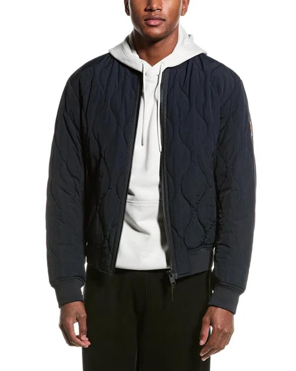 HUGO BOSS Boss  Oventure Quilted Bomber Jacket In Blue Product Image