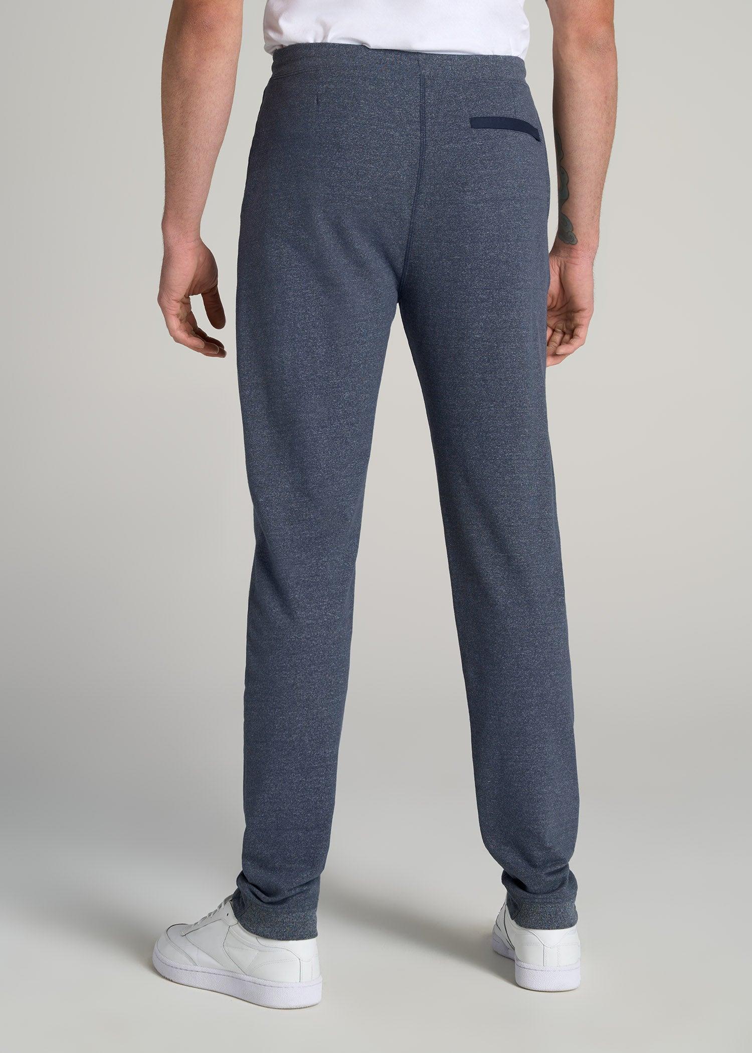 Microsanded French Terry Sweatpants for Tall Men in Navy Mix Male Product Image