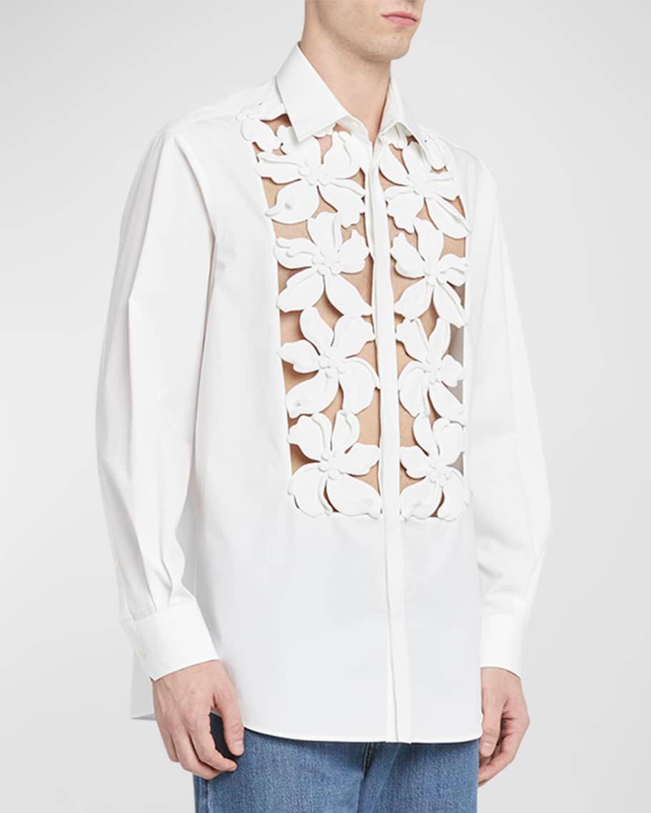 Mens Hibiscus Plastron Button-Down Shirt Product Image