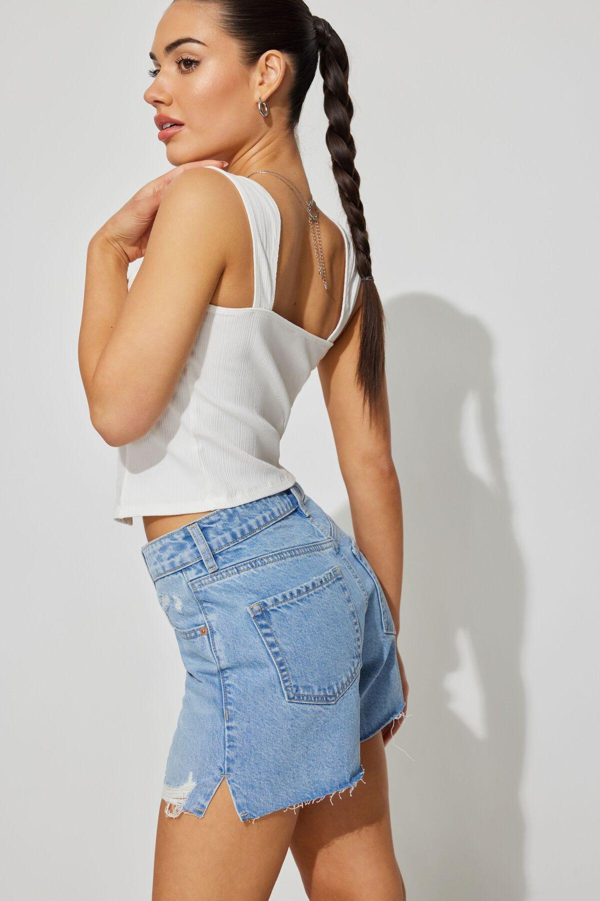 Vintage Cut-Off Denim Short Product Image