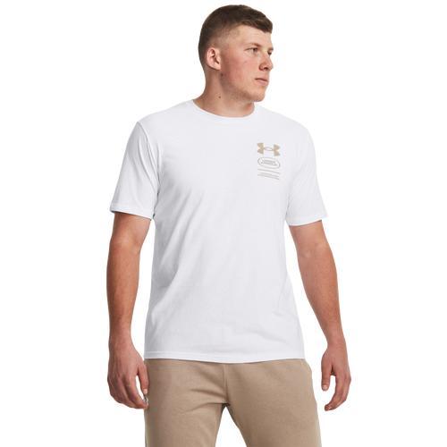 Under Armour Mens Under Armour Unstoppable Graphic Short Sleeve T-Shirt - Mens White/Sahara Product Image