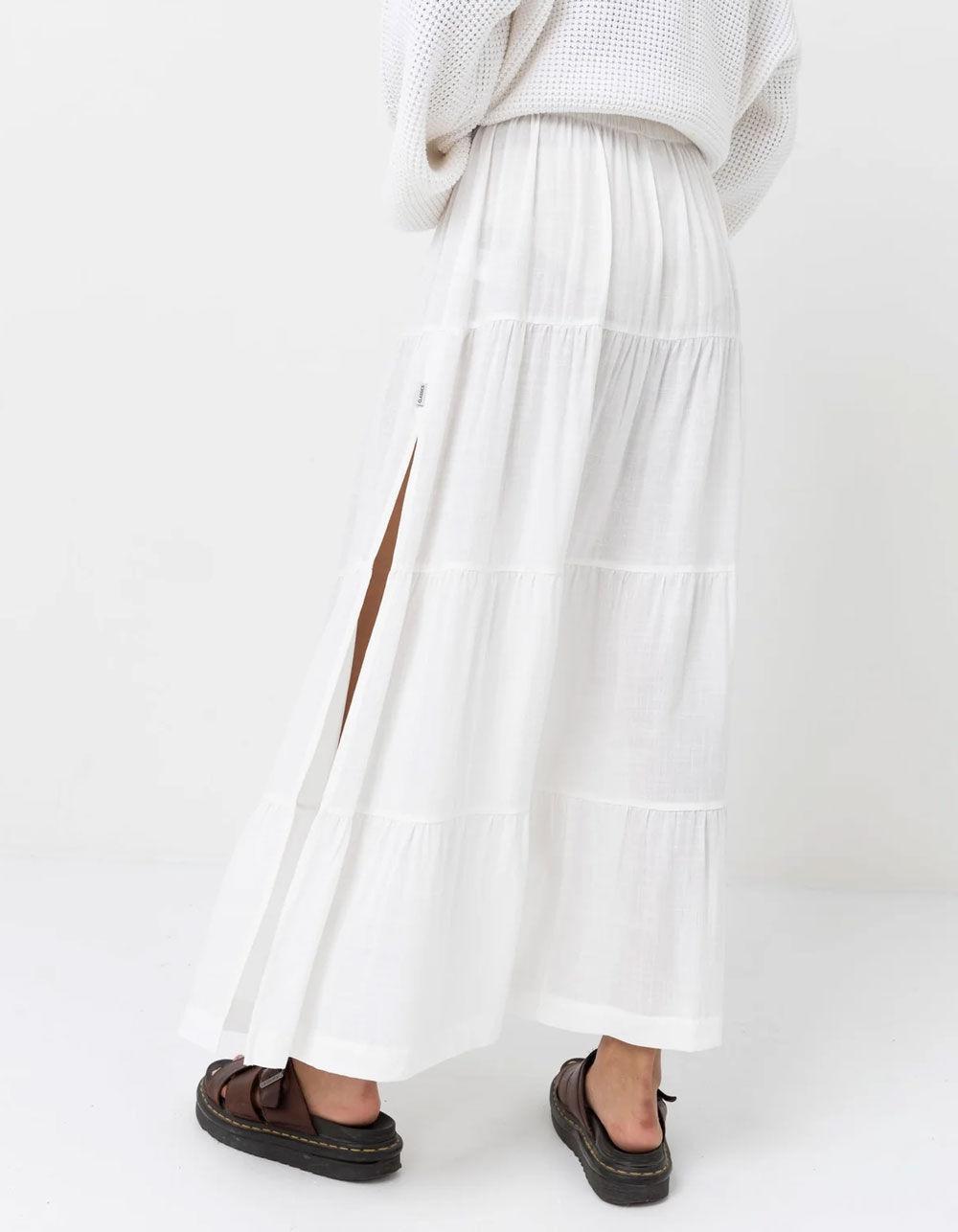 RHYTHM Classic Womens Tiered Maxi Skirt Product Image