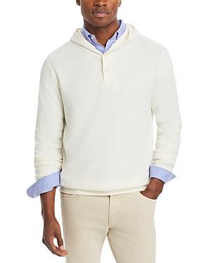 Peter Millar Crown Hickory Henley Hoodie Sweater Product Image