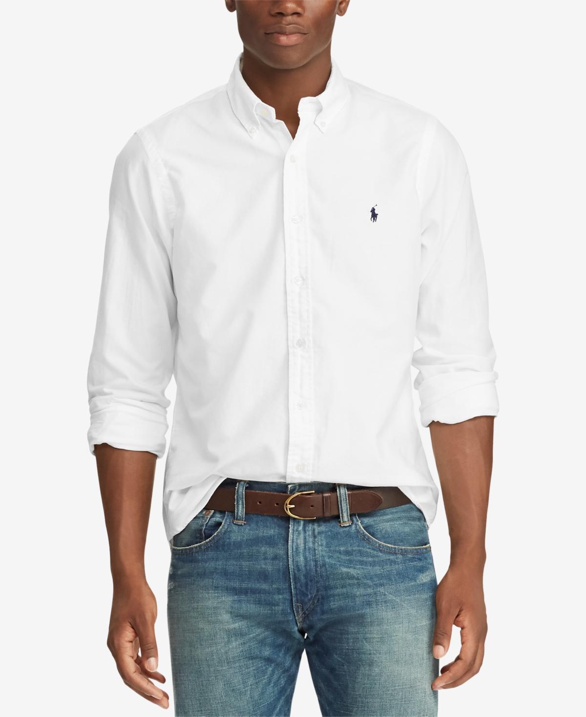 Polo Ralph Lauren Big  Tall Solid Garment-Dye Oxford Long Sleeve Woven Shirt Product Image