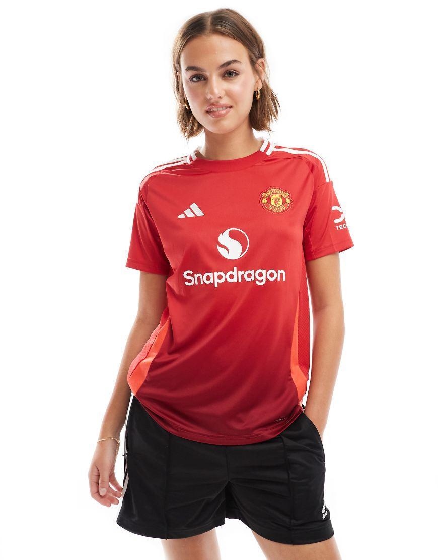 Adidas Womens Red Manchester United 2024/25 Home Replica Jersey - Red Product Image