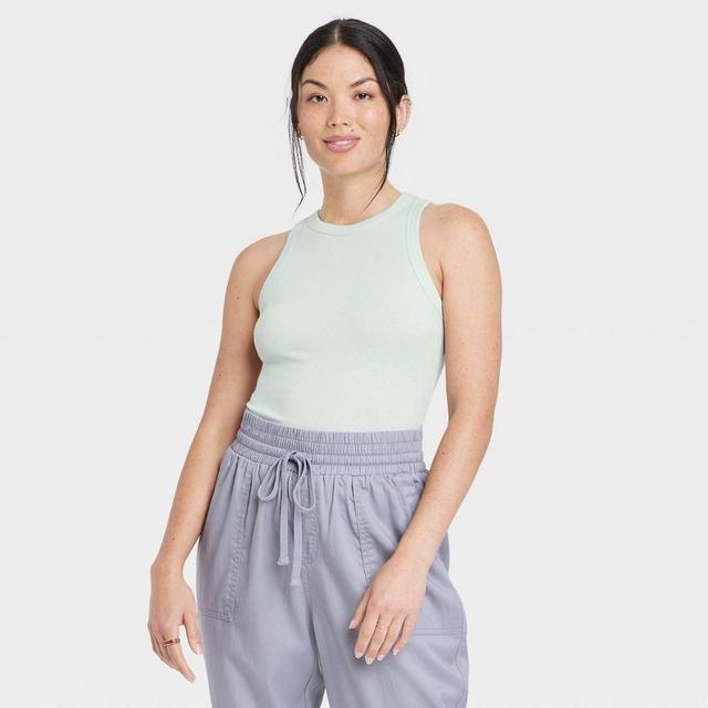 Womens Ribbed Tank Top - A New Day Gray XL Product Image