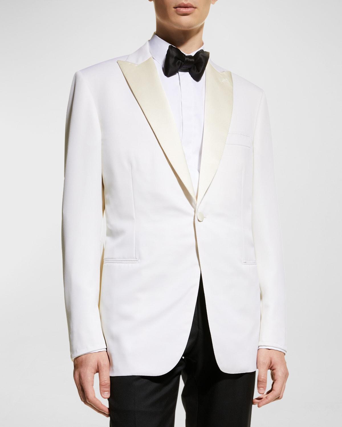 Mens Solid Wool Dinner Jacket Product Image