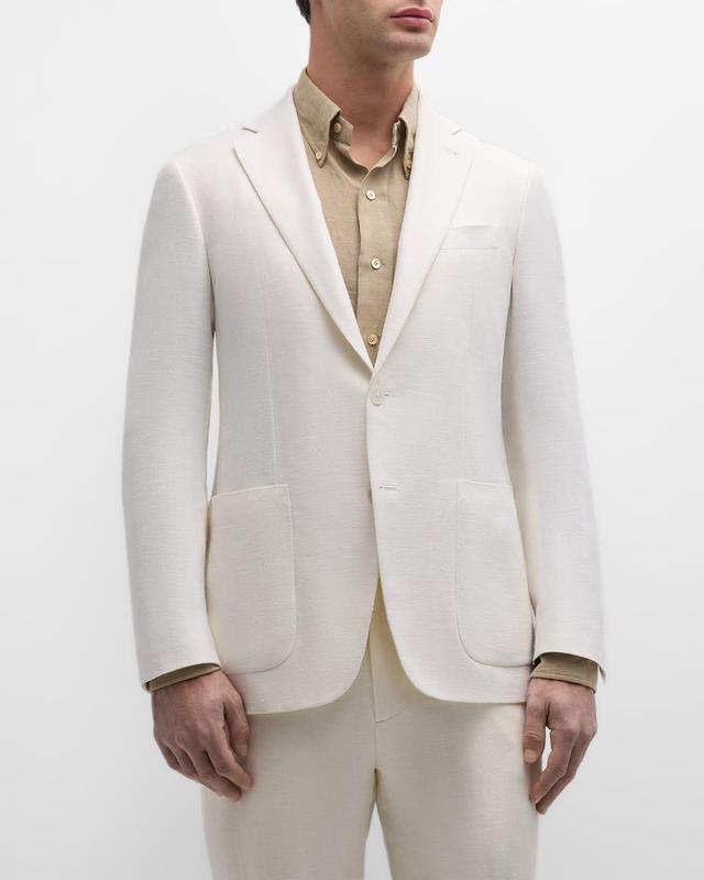 Mens Textured Silk Blazer Product Image