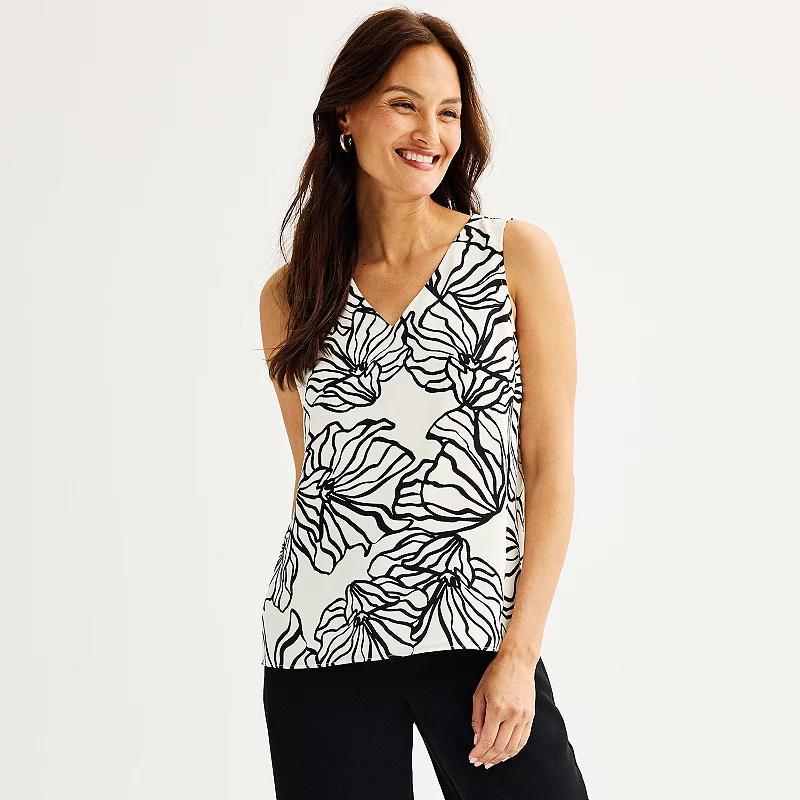 Womens Petite Nine West V-Neck Tank Top Product Image