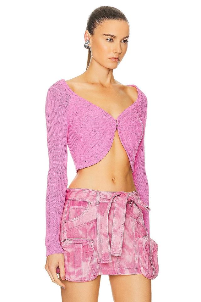 Blumarine Knit Cardigan in Pink Product Image