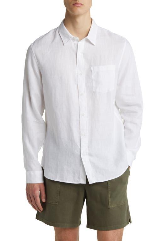 Vince Solid Linen Button Down Shirt Product Image