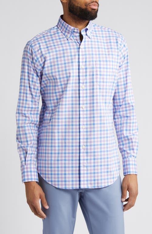 Peter Millar Castine Crown Lite Check Stretch Button-Down Shirt Product Image