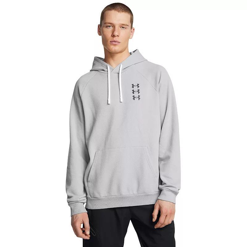 Mens Under Armour Rival Fleece Textured Tri-Logo Hoodie Product Image