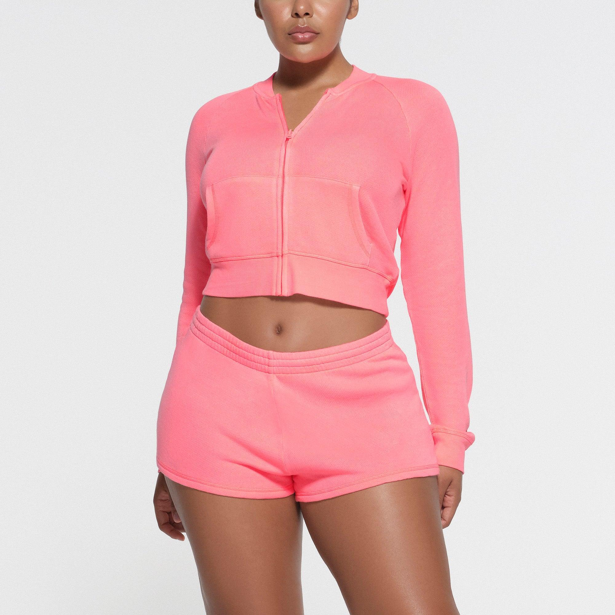 MODAL FRENCH TERRY LOOSE SHORT | CORAL Product Image