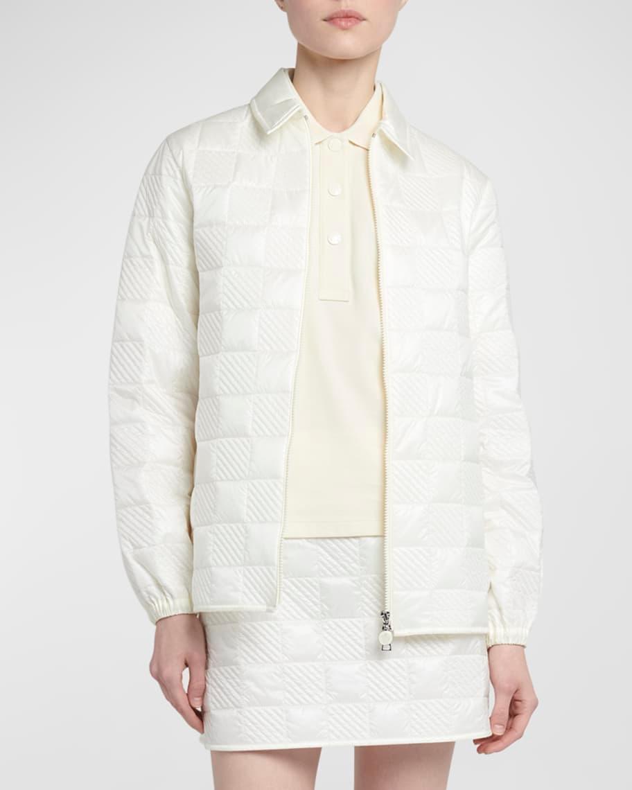 Checkerboard Quilted Shirt Jacket  Product Image