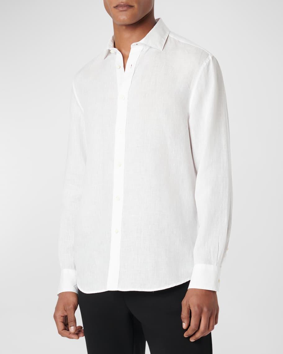 Bugatchi Axel Linen Button-Up Shirt Product Image