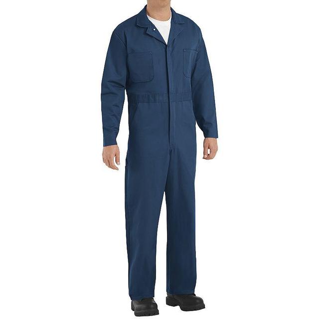 Mens Red Kap Button-Front Cotton Coverall Blue Product Image