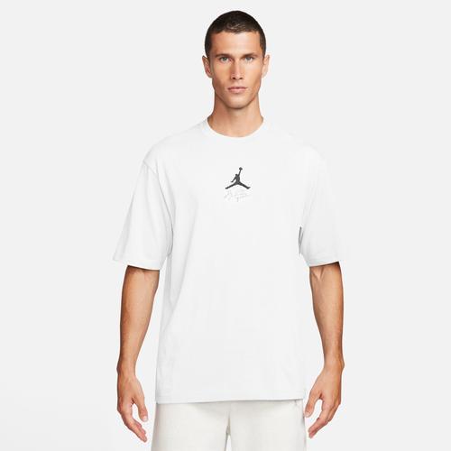 Jordan Mens Jordan Flight MVP 85 Short Sleeve Crew - Mens White/Black/Pure Platinum Product Image